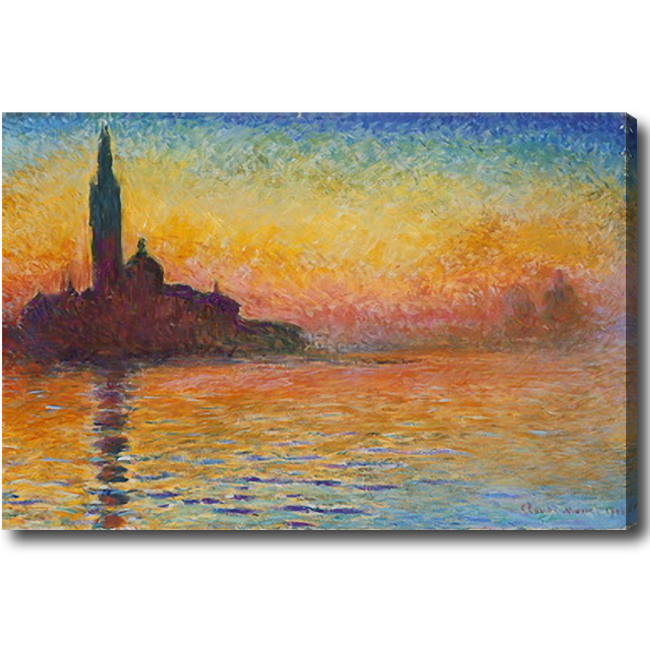 San Giorgio Maggiore At Dusk-Claude Monet Painting